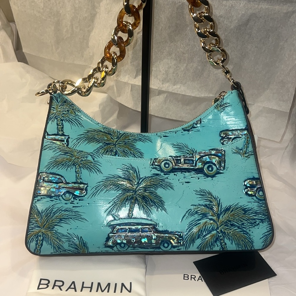 Brahmin Mod Esme Copa Cabana Cars leather bag - Picture 6 of 10
